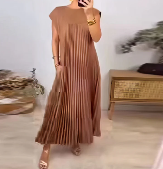 VESTIDO PAOLA - PLISADO SIN MANGAS